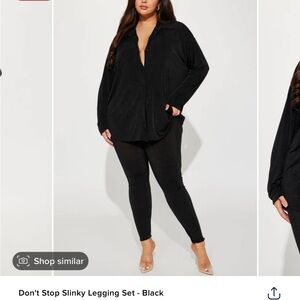 Fashion Nova Black Leggings Sleek Form-Fitting Design